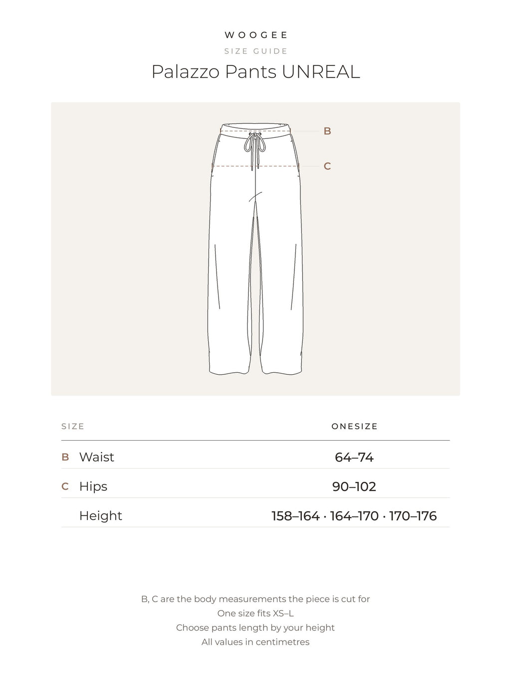 Size & fit — Asphalt — Barbie — Grey Melange — Milk — WOOGEE