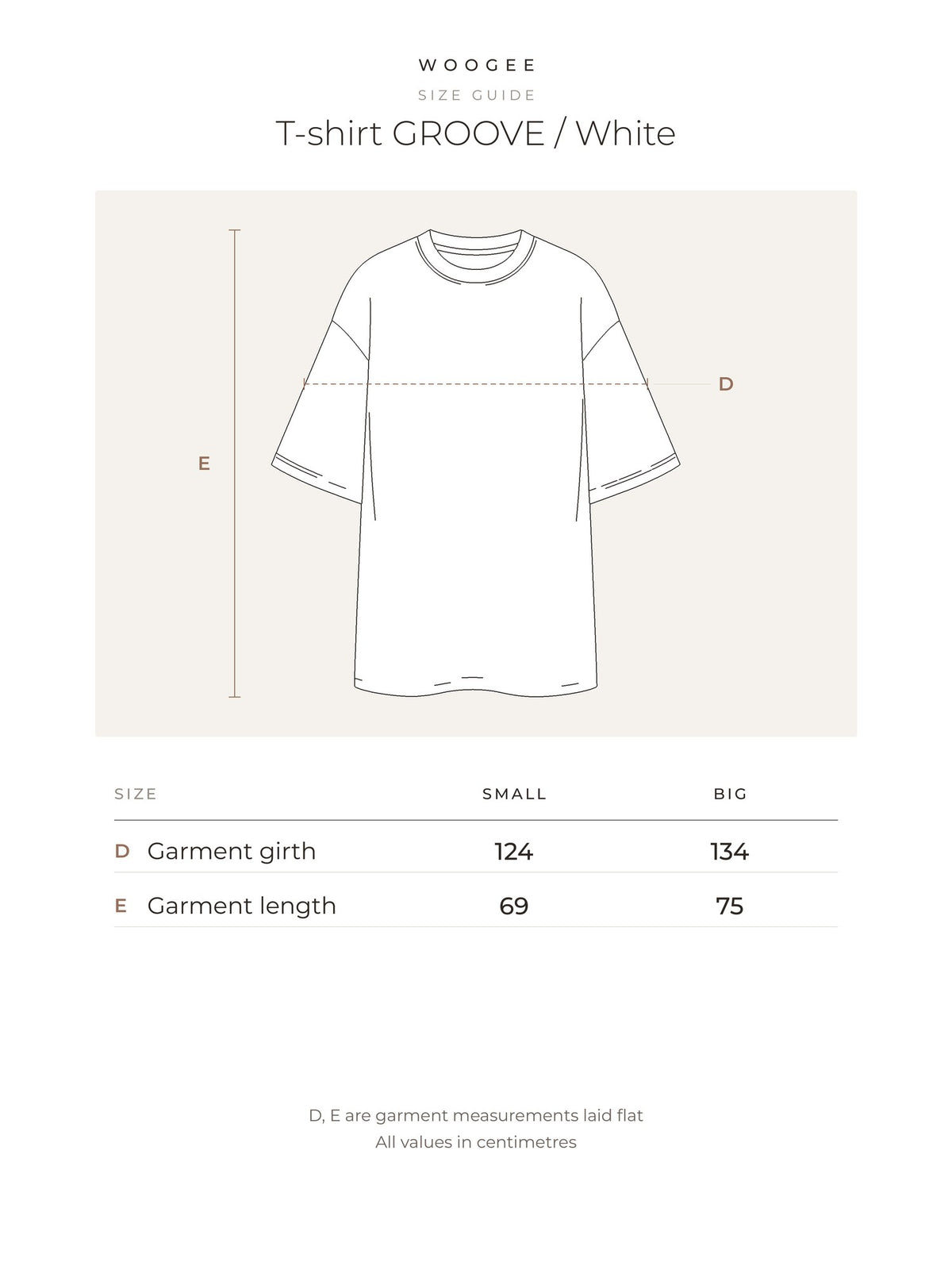 T-shirt GROOVE / White — Size & fit — WOOGEE