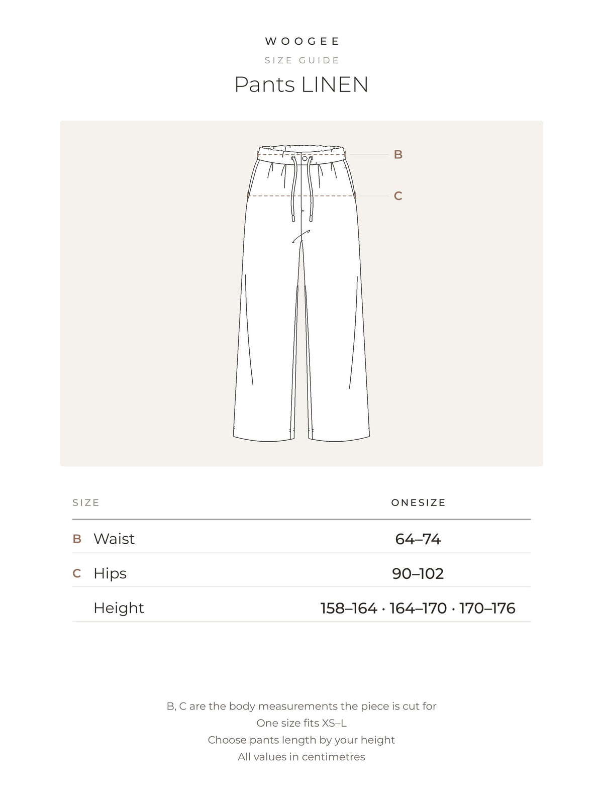 Size & fit — Beige — Green — Milky — WOOGEE