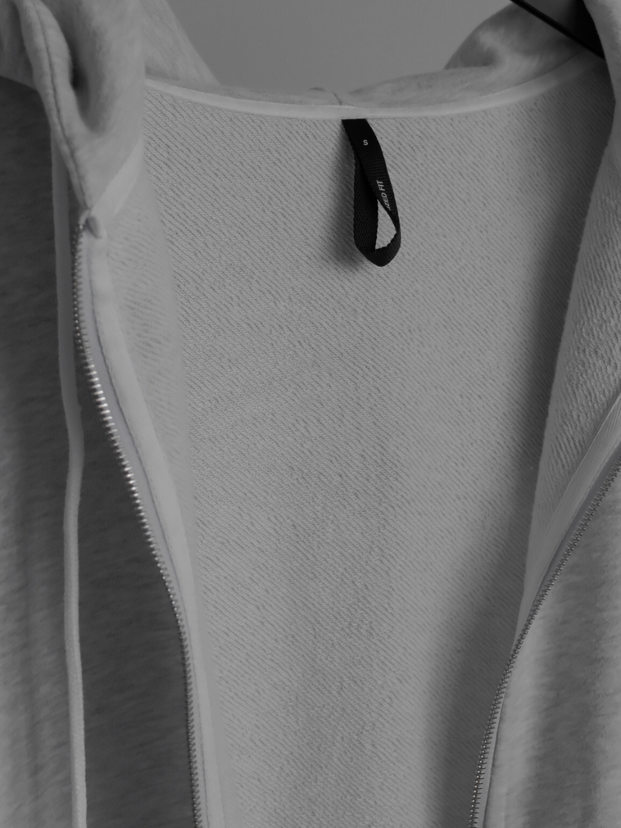 Hoodie UNISEX ZIP — Grey Melange