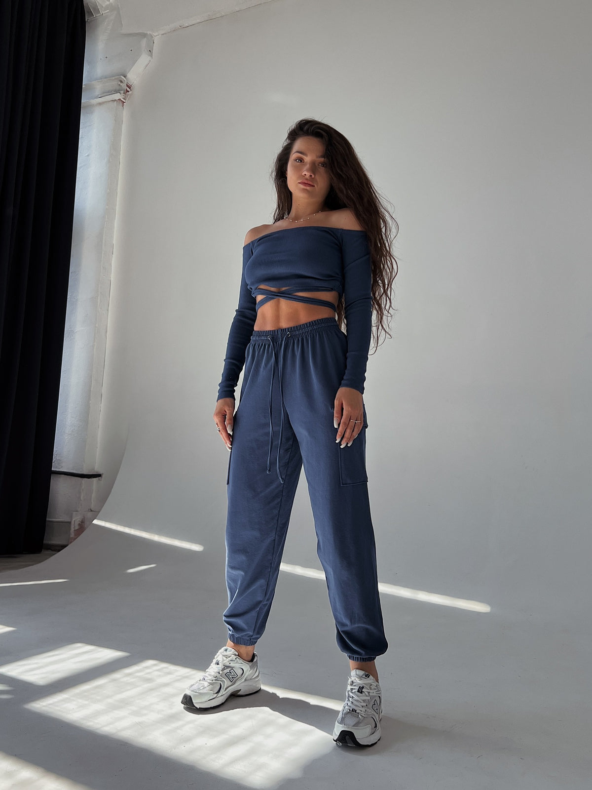 Pants Cargo AMBITION — Indigo