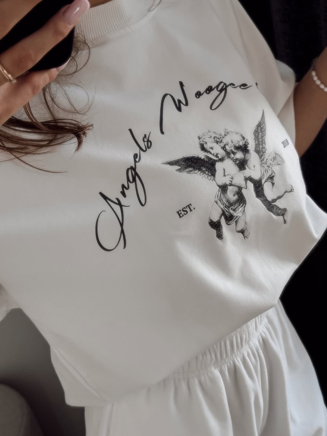 T-shirt ANGEL — Milky