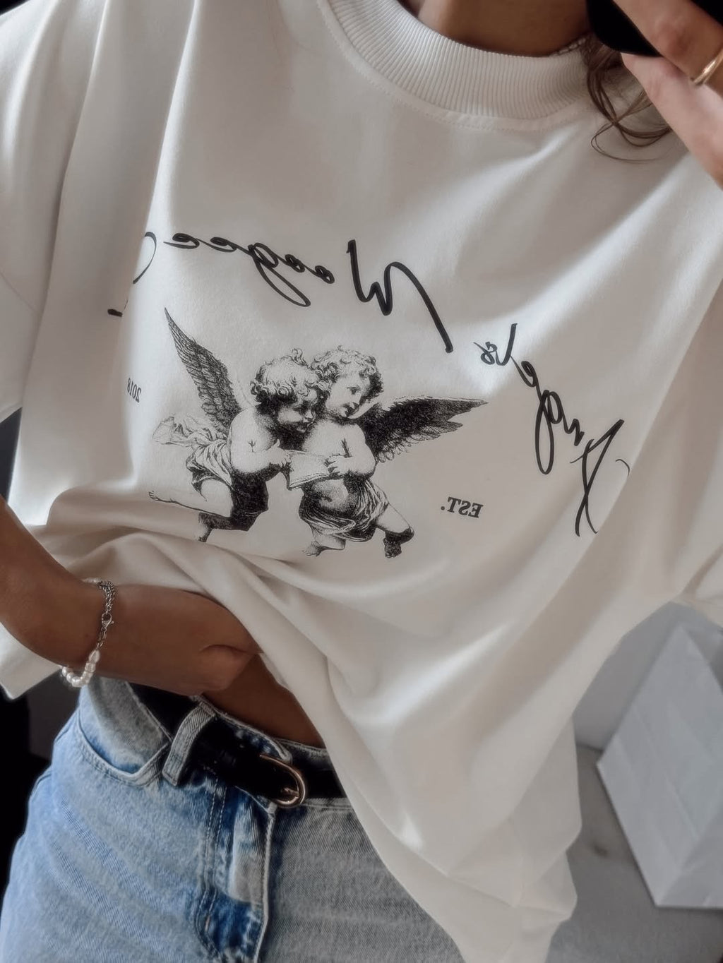 T-shirt ANGEL — Milky
