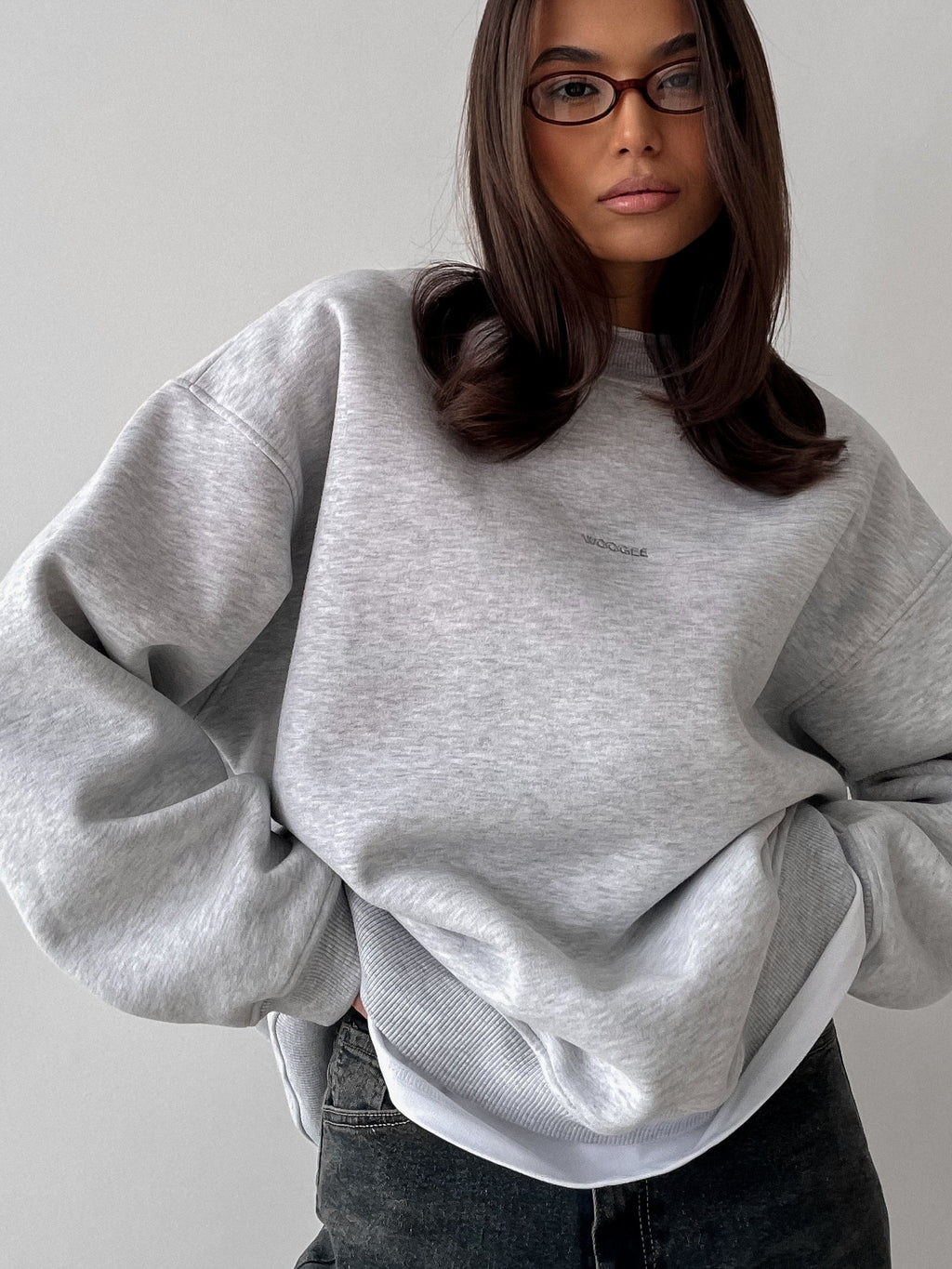 Sweatshirt COSY ( One Size) — Grey Melange