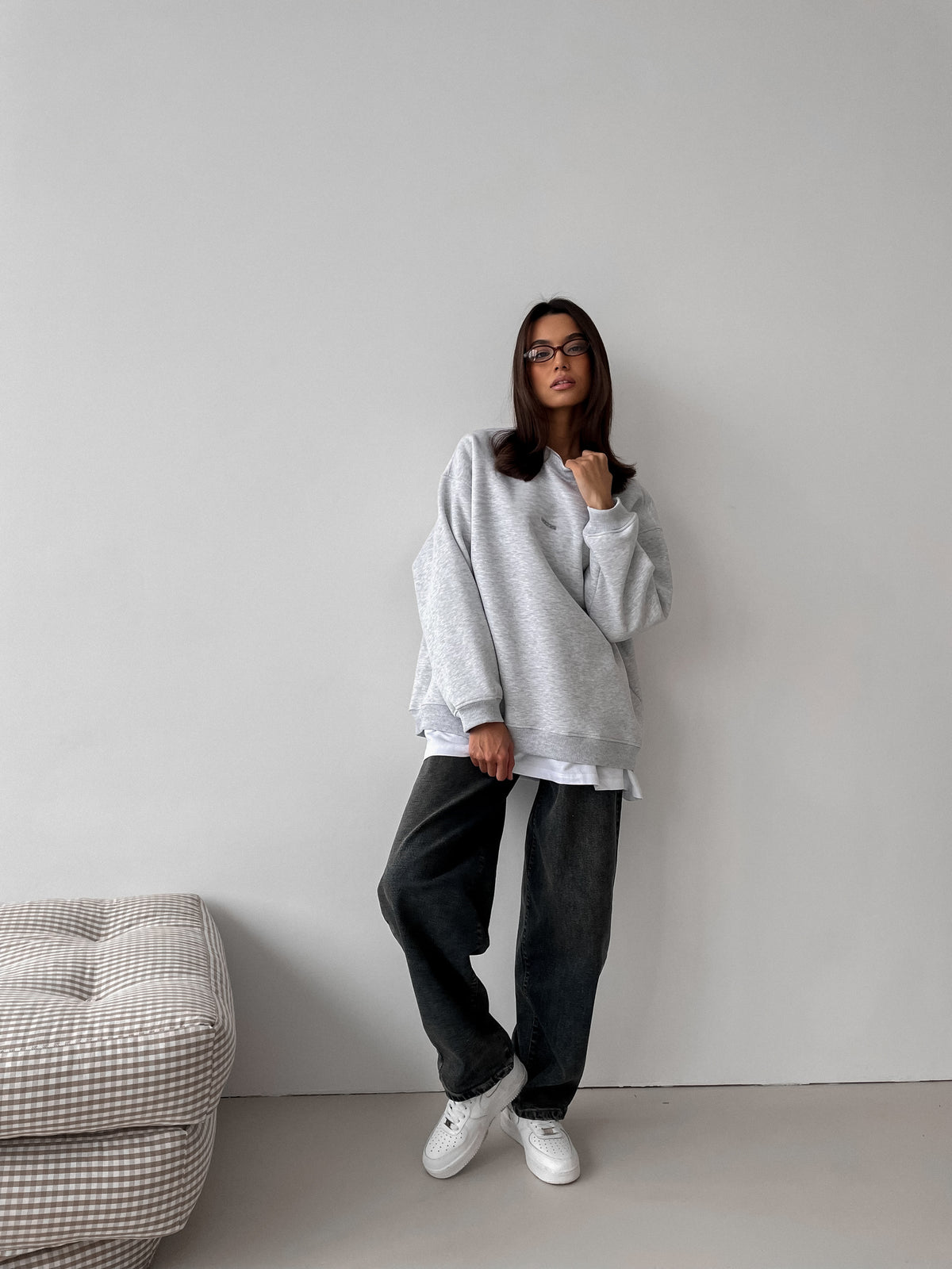 Sweatshirt COSY ( One Size) — Grey Melange