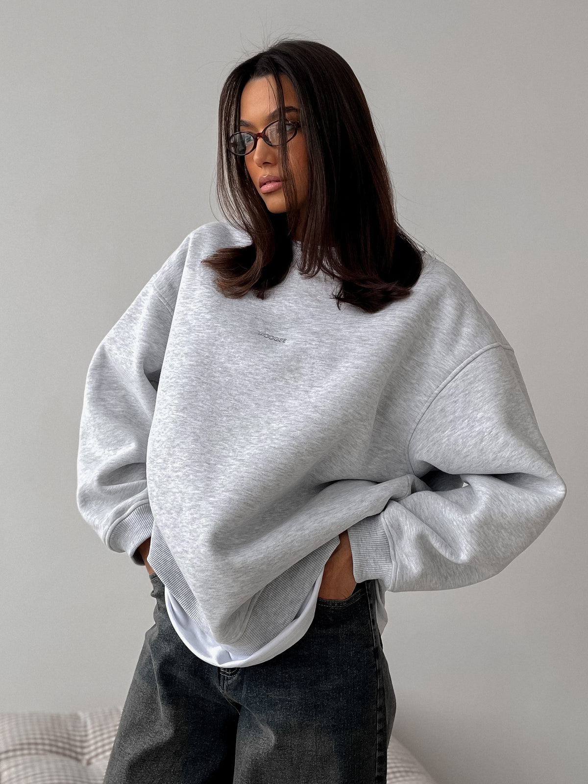 Sweatshirt COSY ( One Size) — Grey Melange