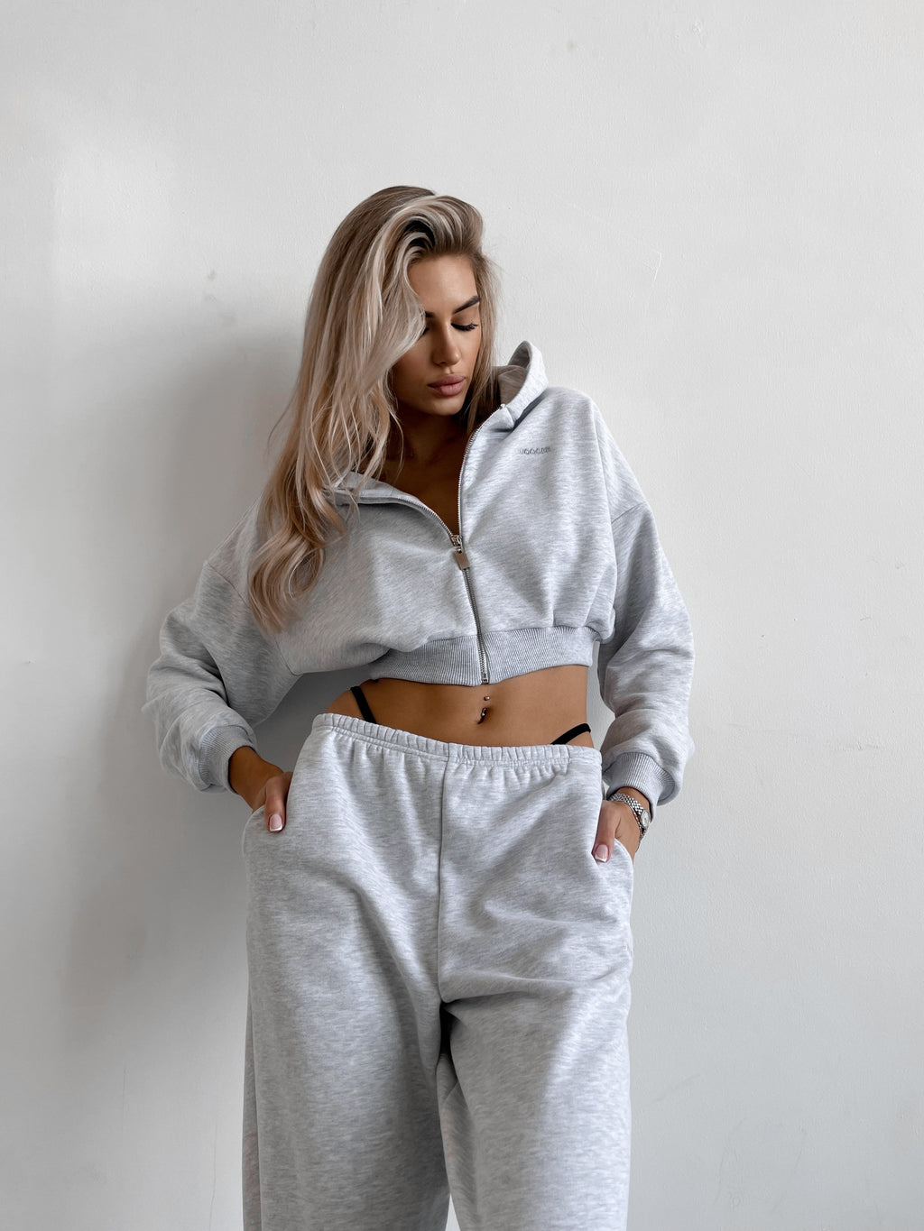 Hoodie MOVE — Grey Melange