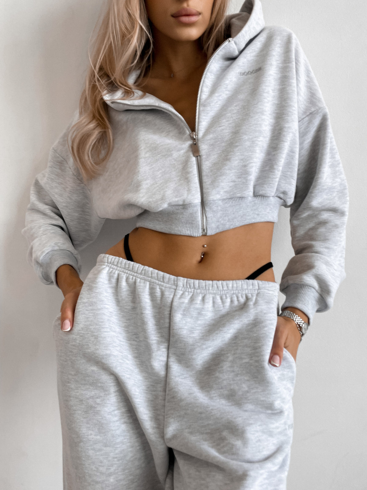 Hoodie MOVE — Grey Melange