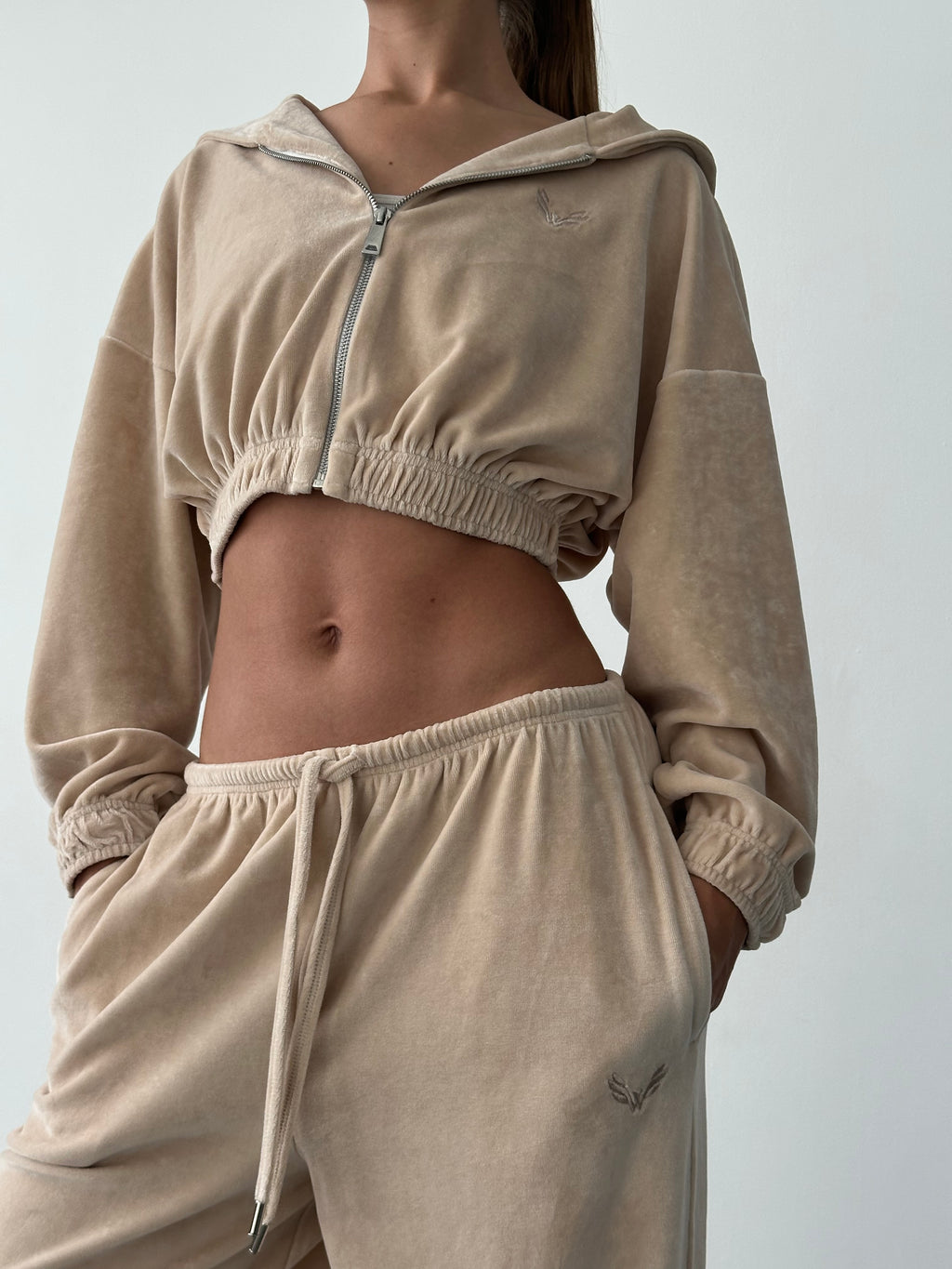Pants SOFTNESS NEW VELOURS — Sand