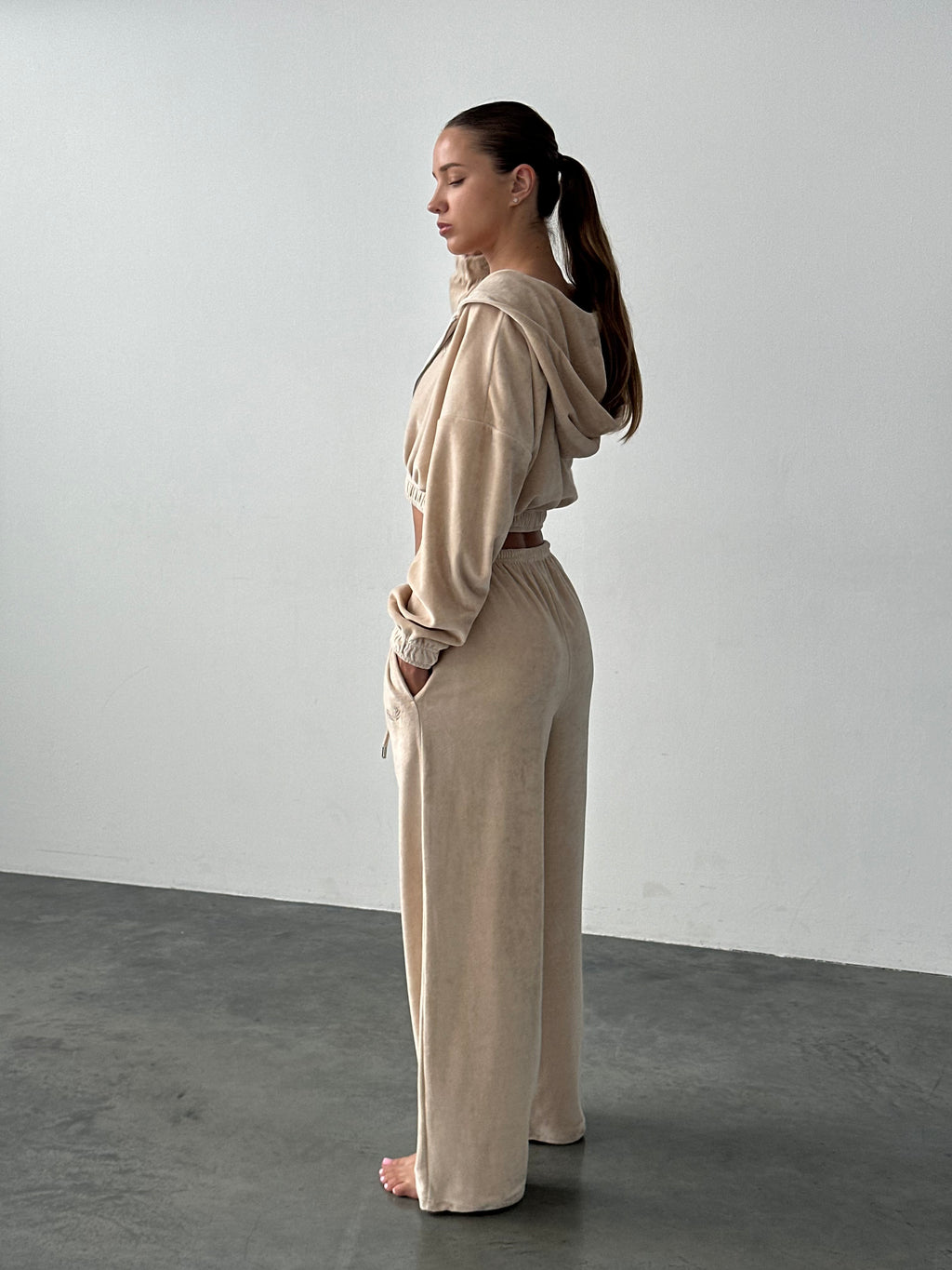 Pants SOFTNESS NEW VELOURS — Sand