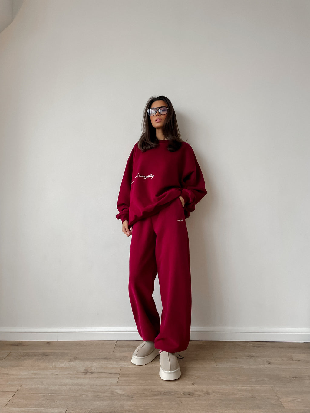 Sweatshirt YOU CAN — Burgundy