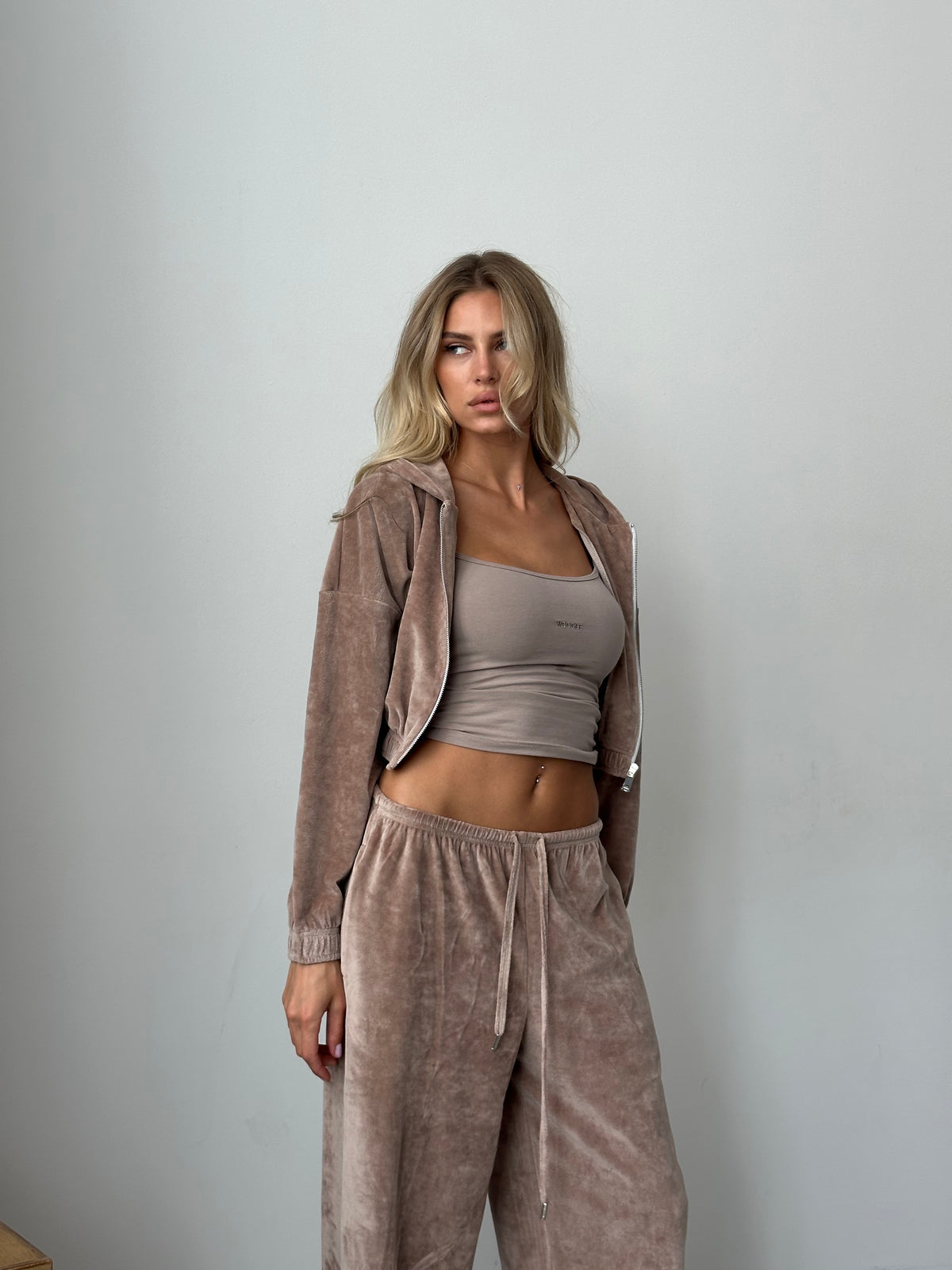 Pants SOFTNESS NEW VELOURS — Mocha