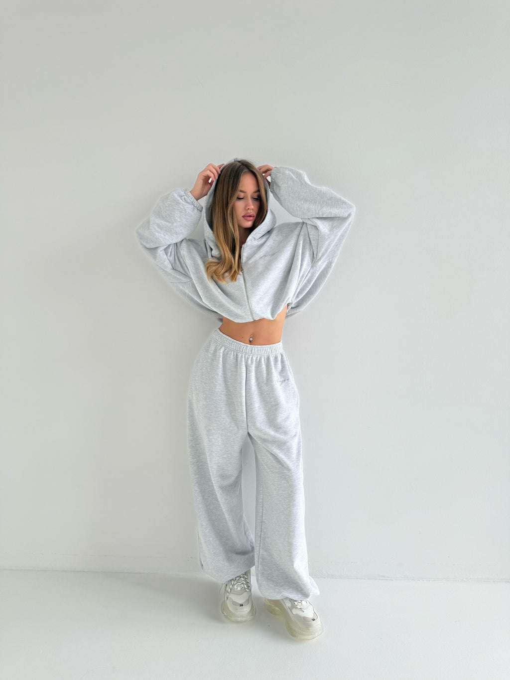 Hoodie BAGGY — Grey Melange