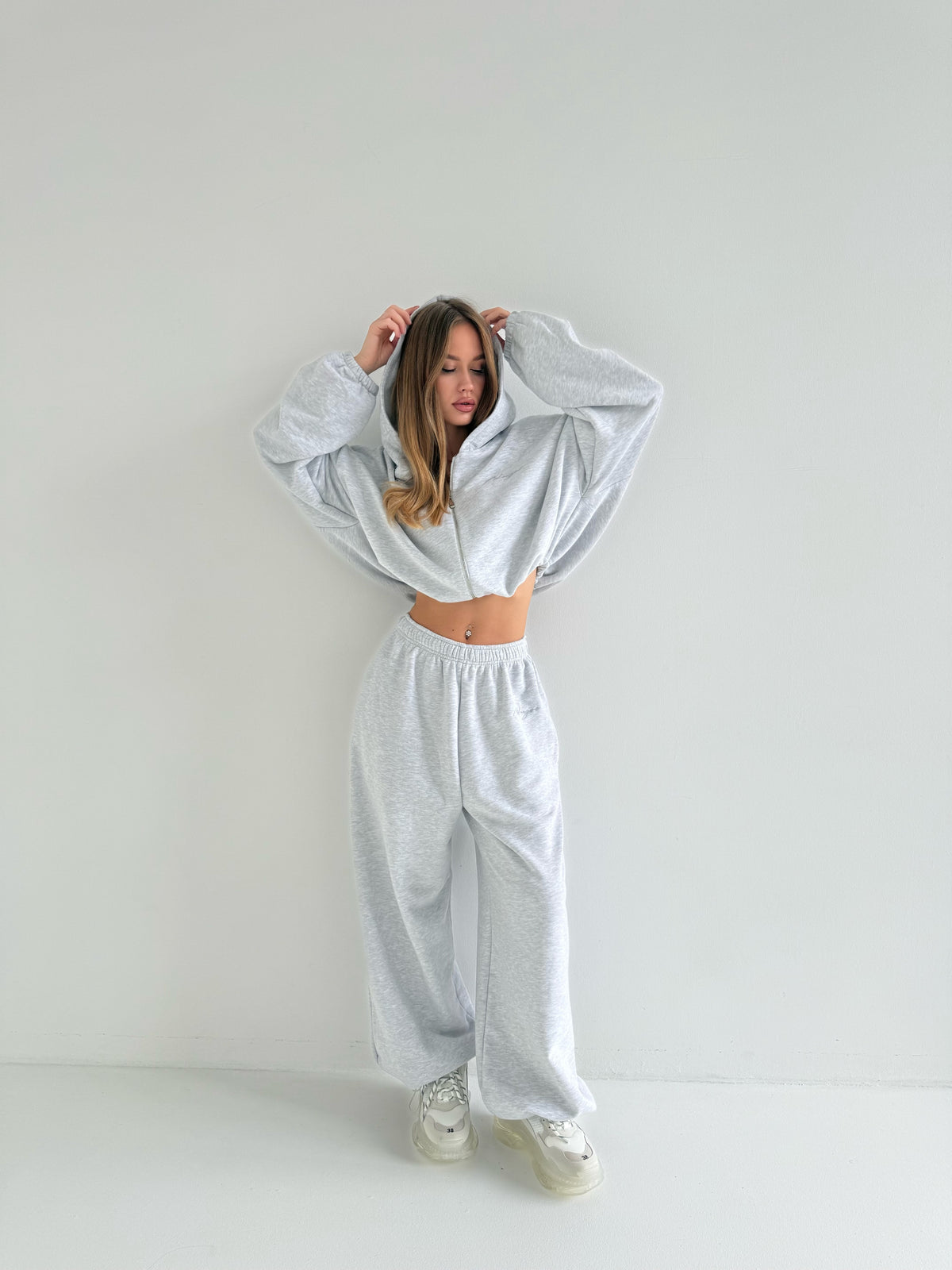 Hoodie BAGGY — Grey Melange