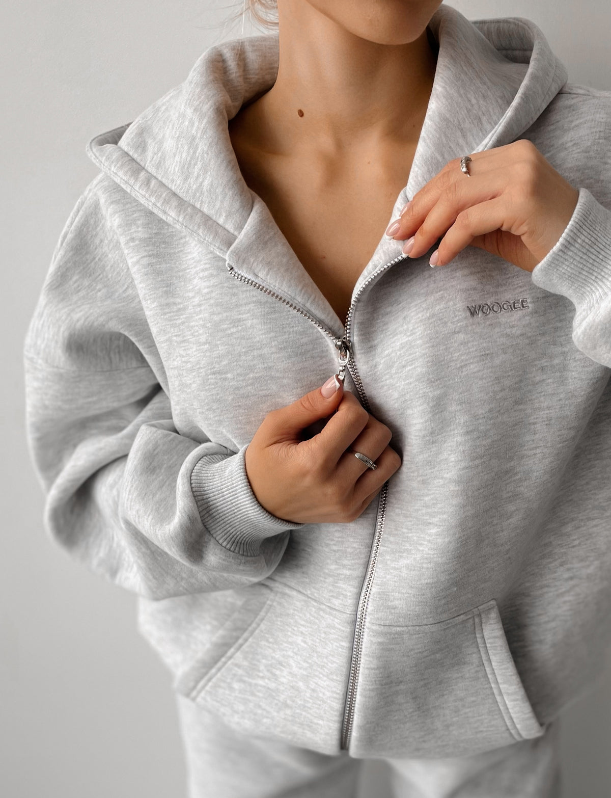 Hoodie MOVE — Grey Melange