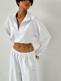 Crop Sweatshirt ACE — White