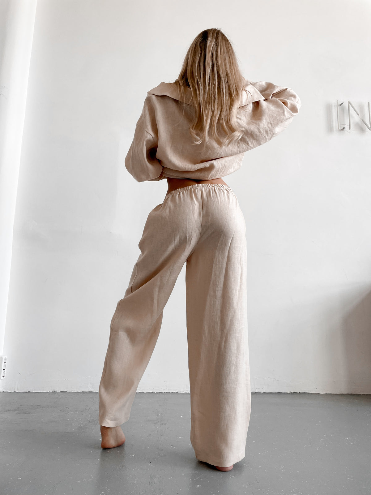 Pants LINEN — Beige