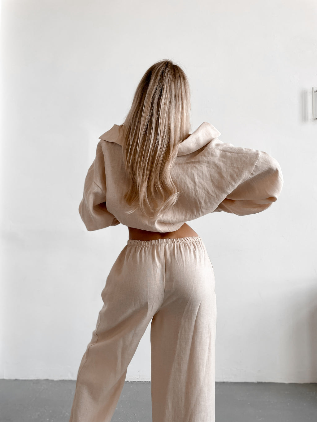 Pants LINEN — Beige