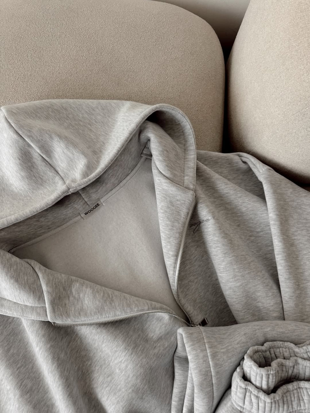 Hoodie BAGGY Winter — Grey Melange