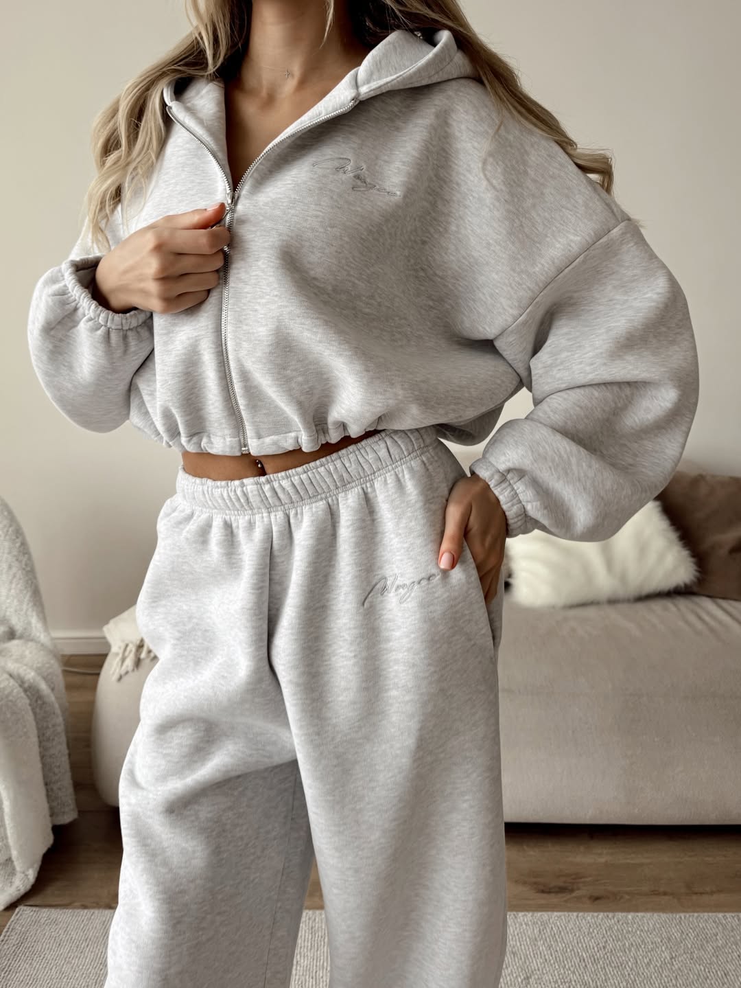 Hoodie BAGGY Winter — Grey Melange