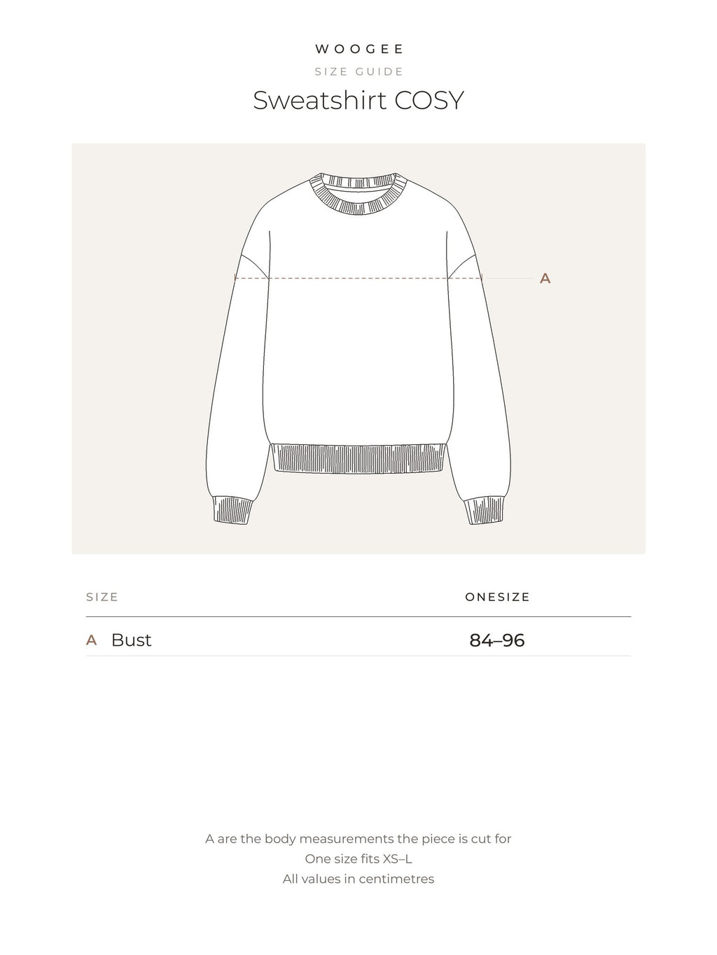 Size & fit — Graphite — Grey Melange — Cream — Milk — Nude — Ash — WOOGEE