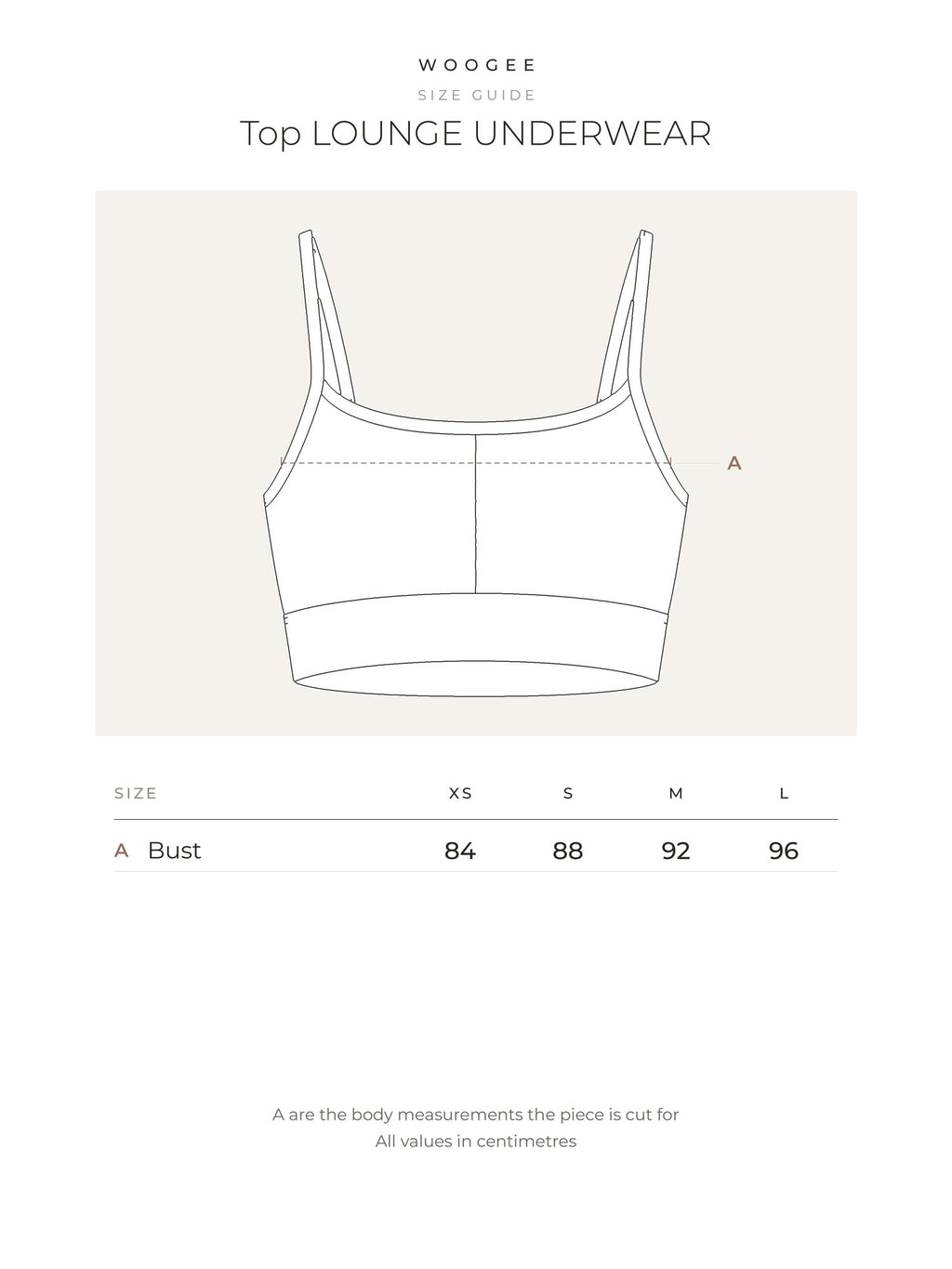 Size & fit — Milk — Nude — WOOGEE