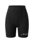 Bike Shorts "SIMPLE NEW" — Black — WOOGEE