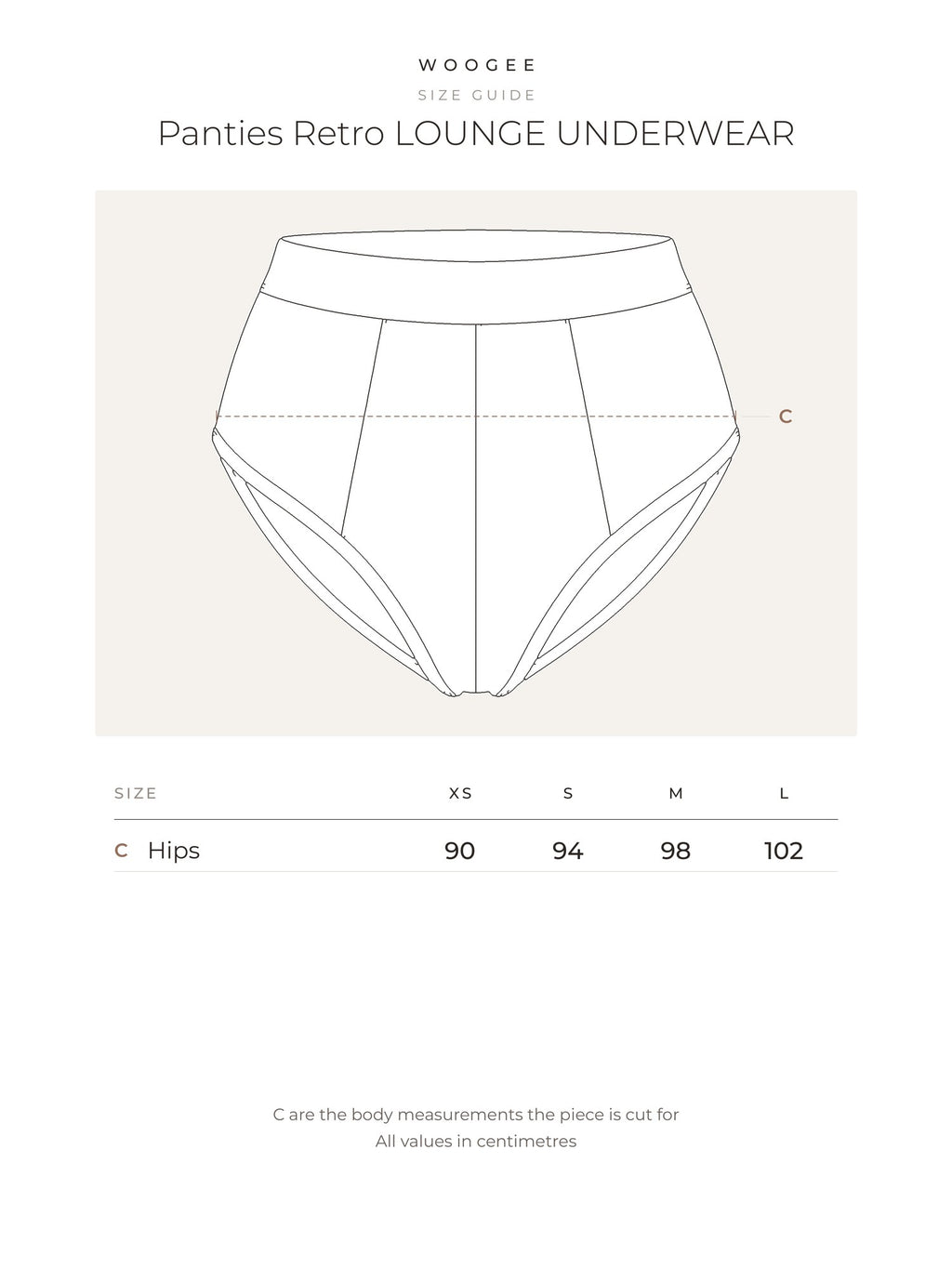Size & fit — Milk — Nude — WOOGEE