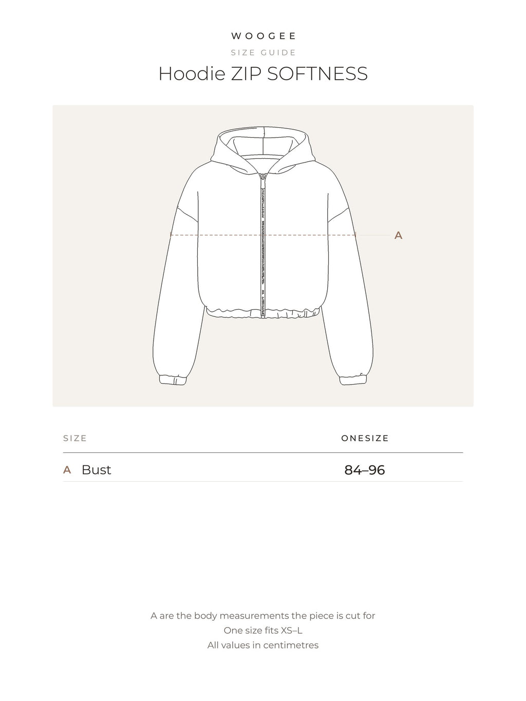 Size & fit — Mocha — Milk — Ash — Sand — Pink — WOOGEE