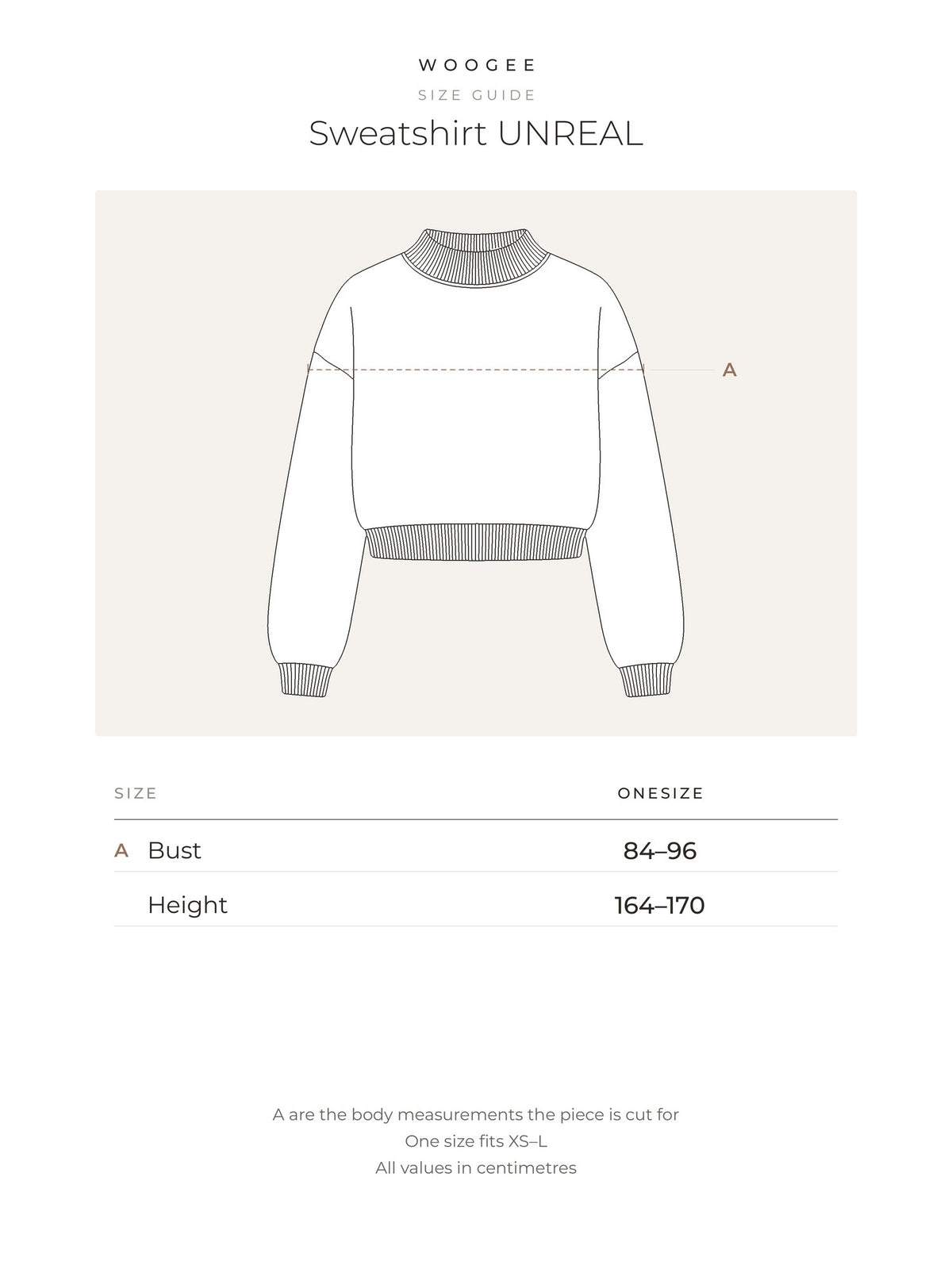 Size & fit — Asphalt — Barbie — Grey Melange — Milk — WOOGEE