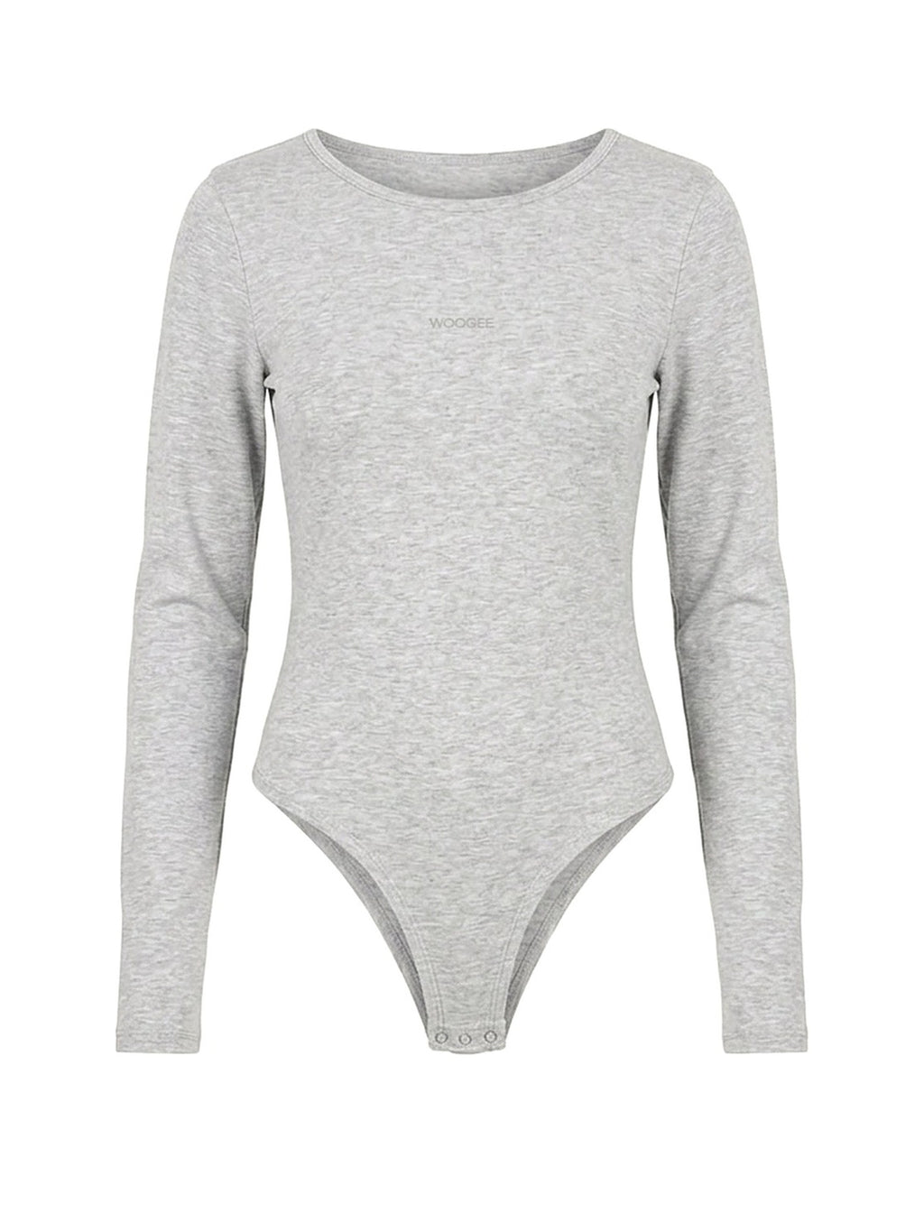 Bodysuit with Sleeves "LOUNGE light" — Grey Melange