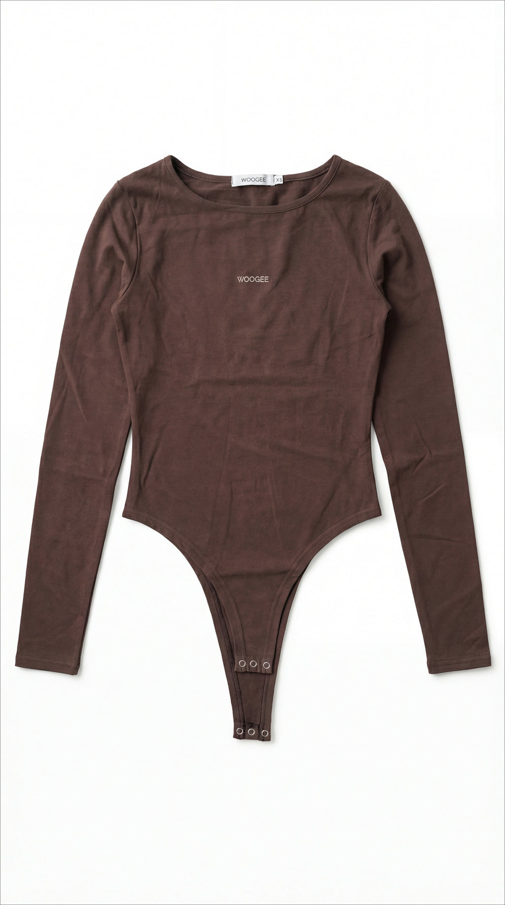 Bodysuit with Sleeves "LOUNGE light" — Chocolate