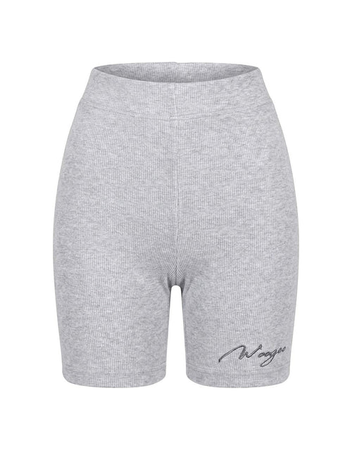 Bike Shorts "SIMPLE NEW" — Grey Melange