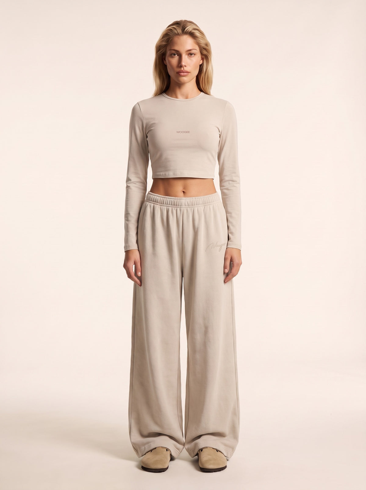Crop Longsleeve LOUNGE — Cream